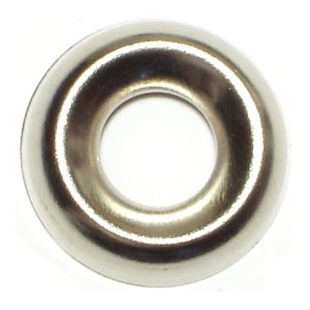 Midwest Fastener Countersunk Washer, Fits Bolt Size #14 , Steel Nickel Plated Finish, 100 PK 03994